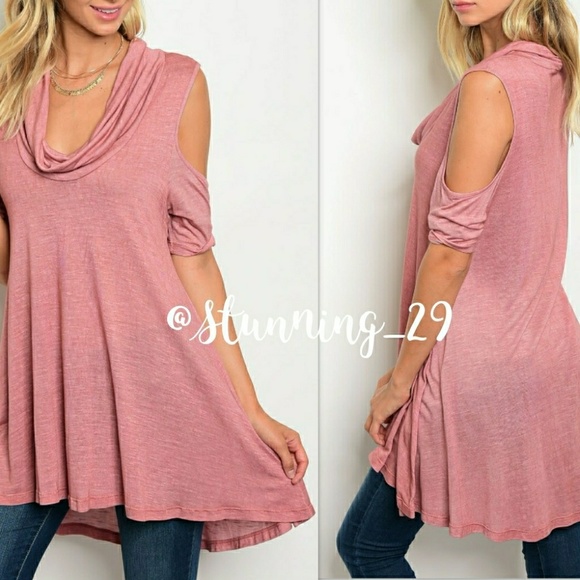 Stunning_29 Pants - 🆕  PINK COWL NECK TUNIC